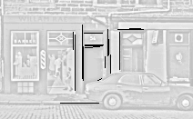 Car image plus line segments